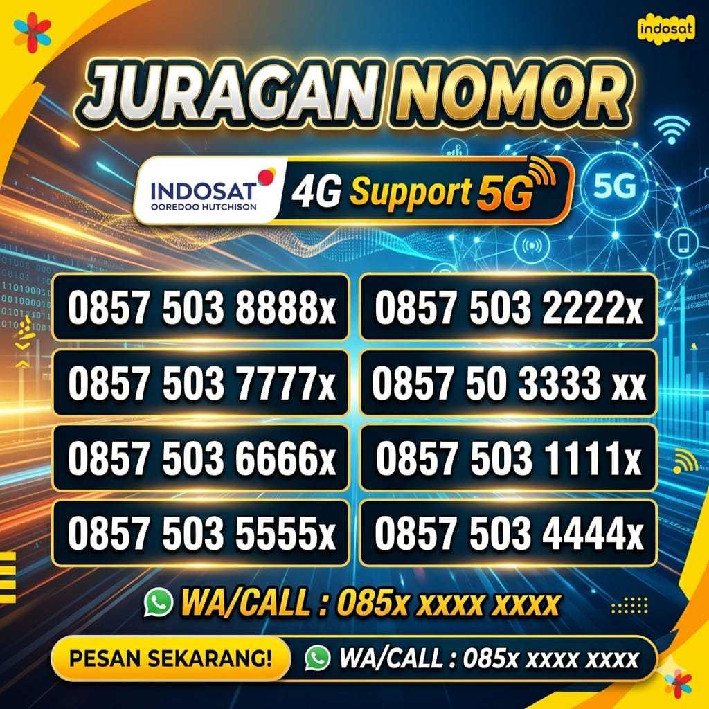 Kartu Perdana Nomor Cantik Indosat 4GLte Support 5G #K70