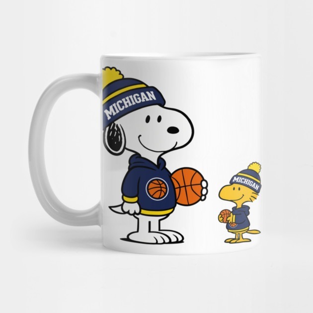 Snoopy Basketball - Michigan Wolverines BK0061 - Snoopy Basketball Tea Mug