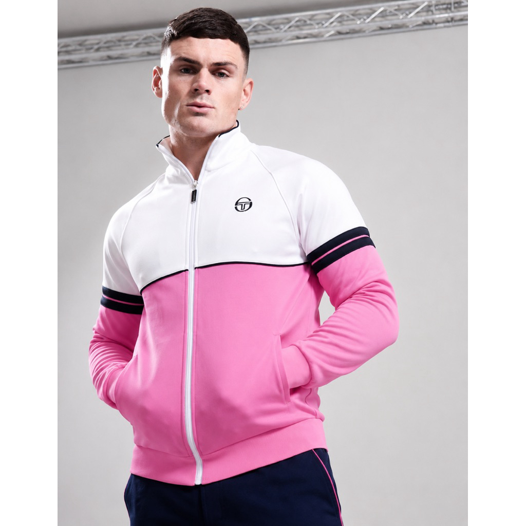 Sergio Tacchini Orion Tracktop Jacket In Wild Orchid / White