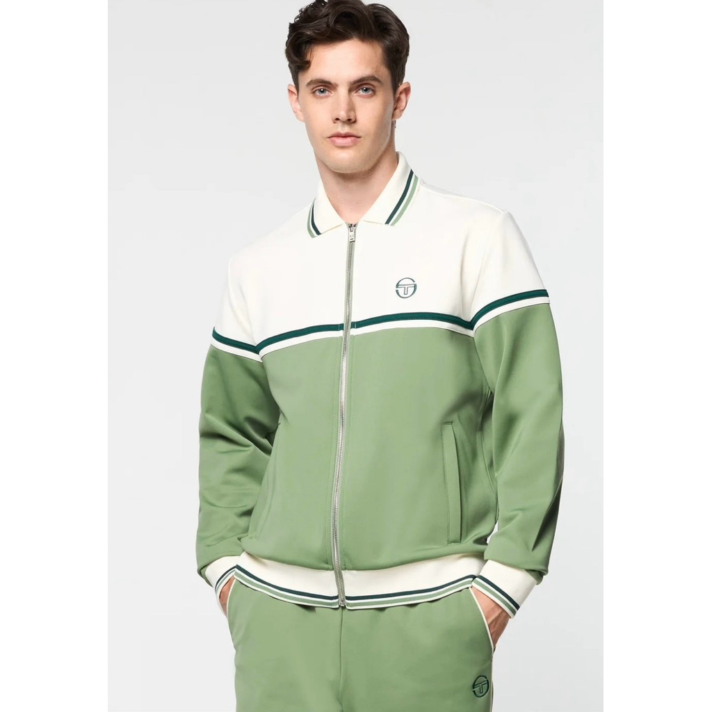 Sergio Tacchini Olmi Tracktop Jacket In Hedge Green