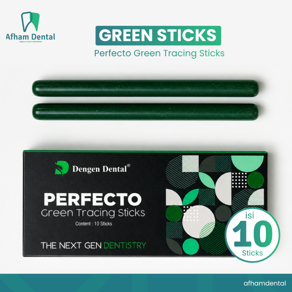 Green Stick Dengen Green Stick Compound / Dental Green Stick / Perfecto Green Tracing Sticks Isi 10 