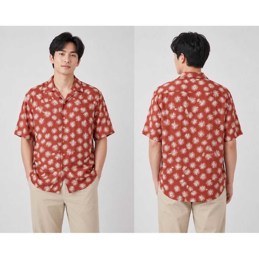 PULL&BEAR KEMEJA PRINT SHIRT BARU ASLI ORIGINAL