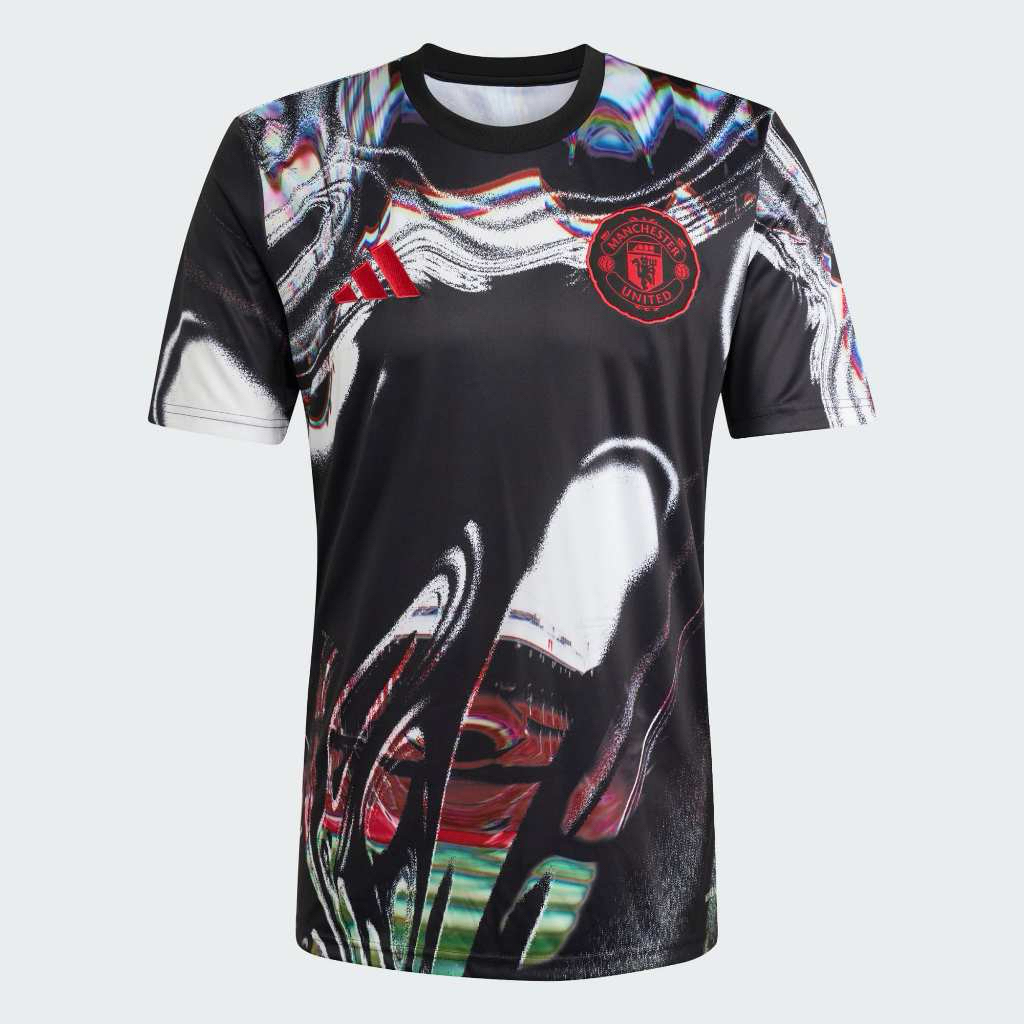 adidas Jersey Manchester United 25/26 Pre Match Black White Mufc Red BNWT Original Resmi KA6419