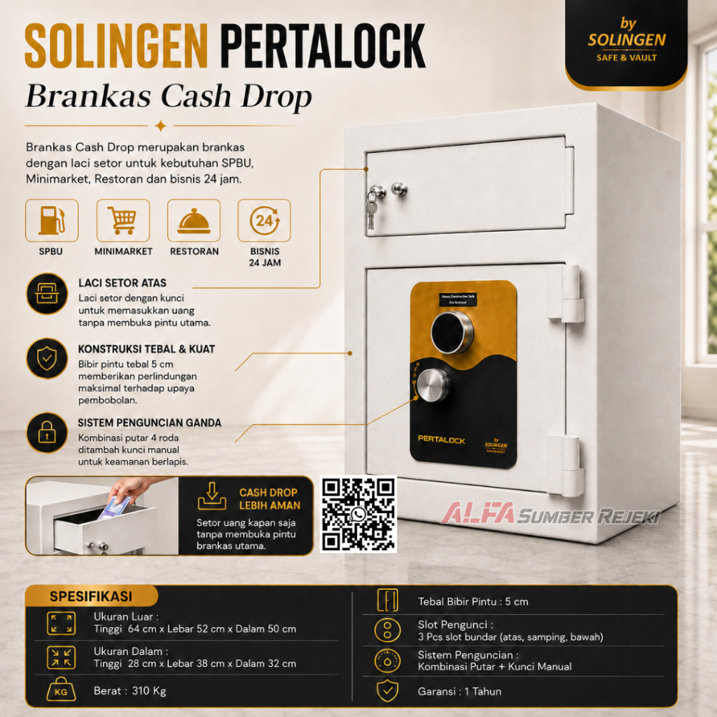 Brankas Cash Drop Solingen Pertalock Size 1