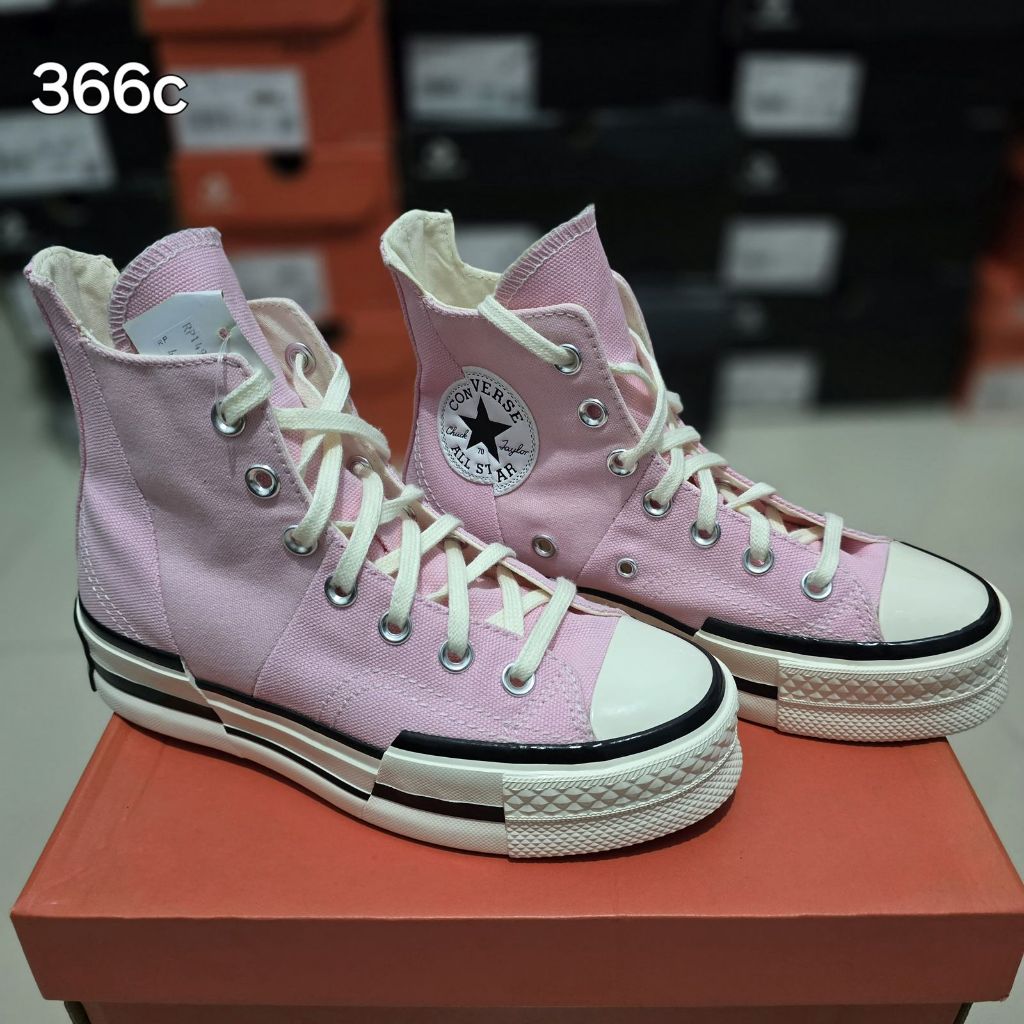 Sepatu Converse Chuck 70 Plus Hi Sunrise Pink/Egret Unisex