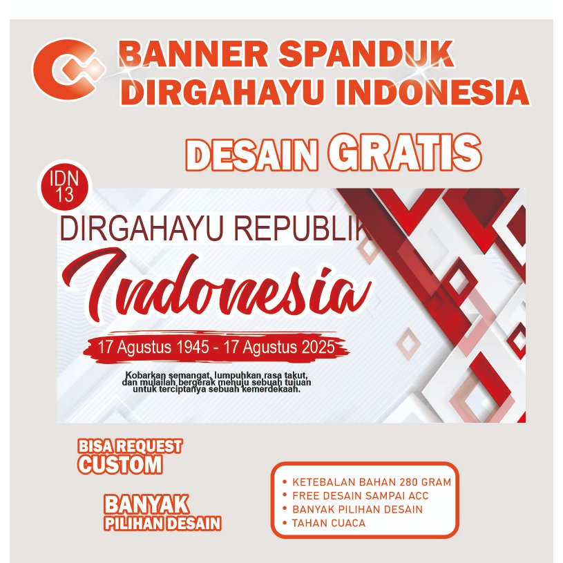 SEHARI JADI BANNER SPANDUK HUT RI TERBARU | BANNER HUT RI BERKUALITAS | HUT RI | SPANDUK HUT RI INDO