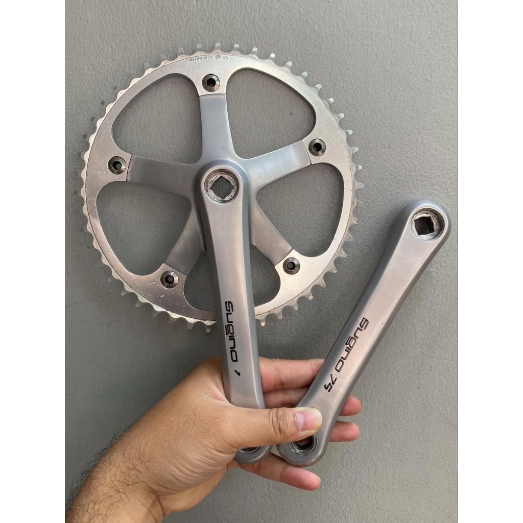 bundling crank arm Sugino 75 njs & chainring Zen 50t njs bukan motor