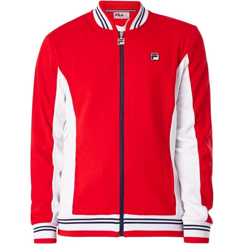 Fila settanta vintage casual 80s track jacket in red/white/black
