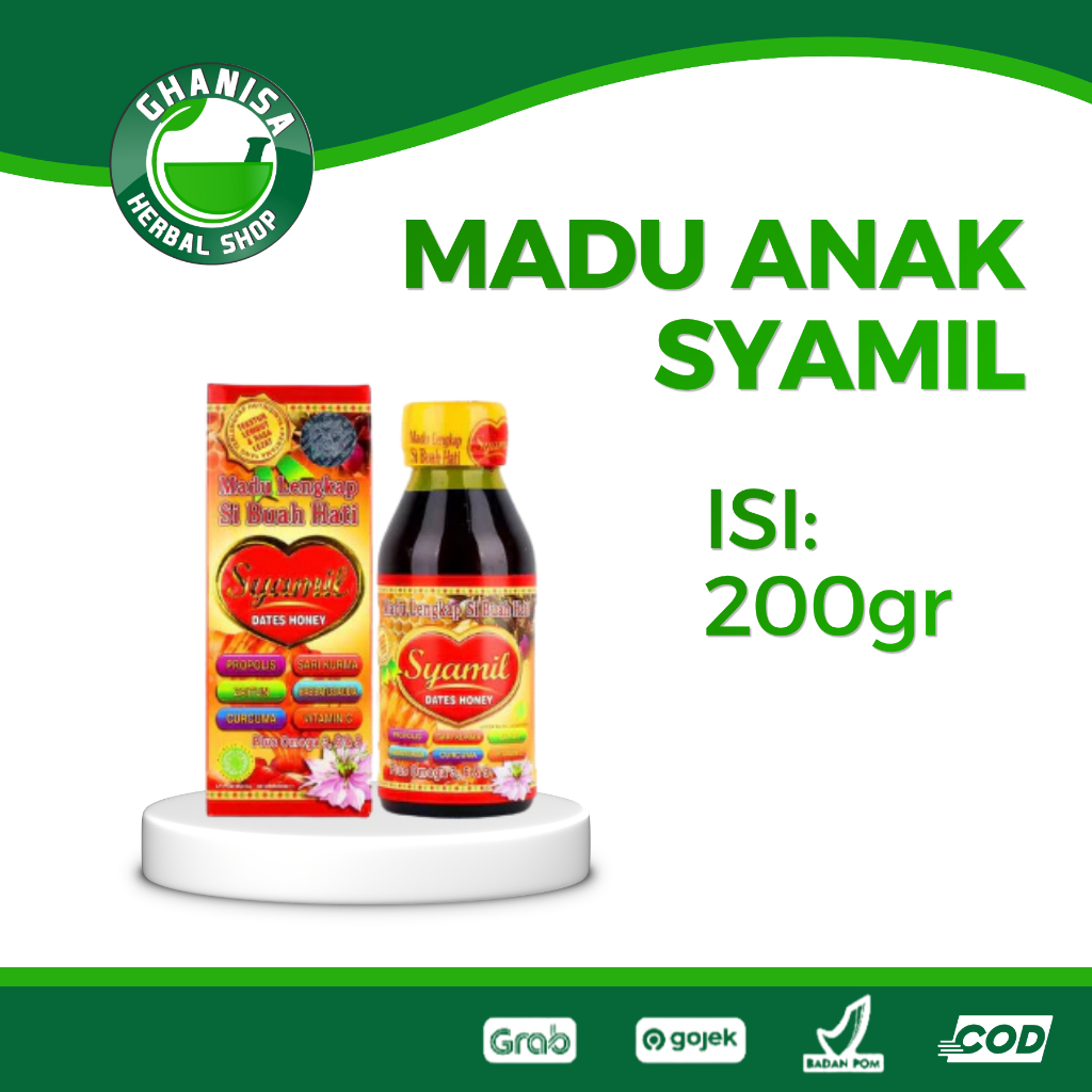 SYAMIL KIDS DATES HONEY | MADU SI BUAH HATI BERKUALITAS RASA LEZAT | ORIGINAL ISI 125 ML UNTUK ANAK