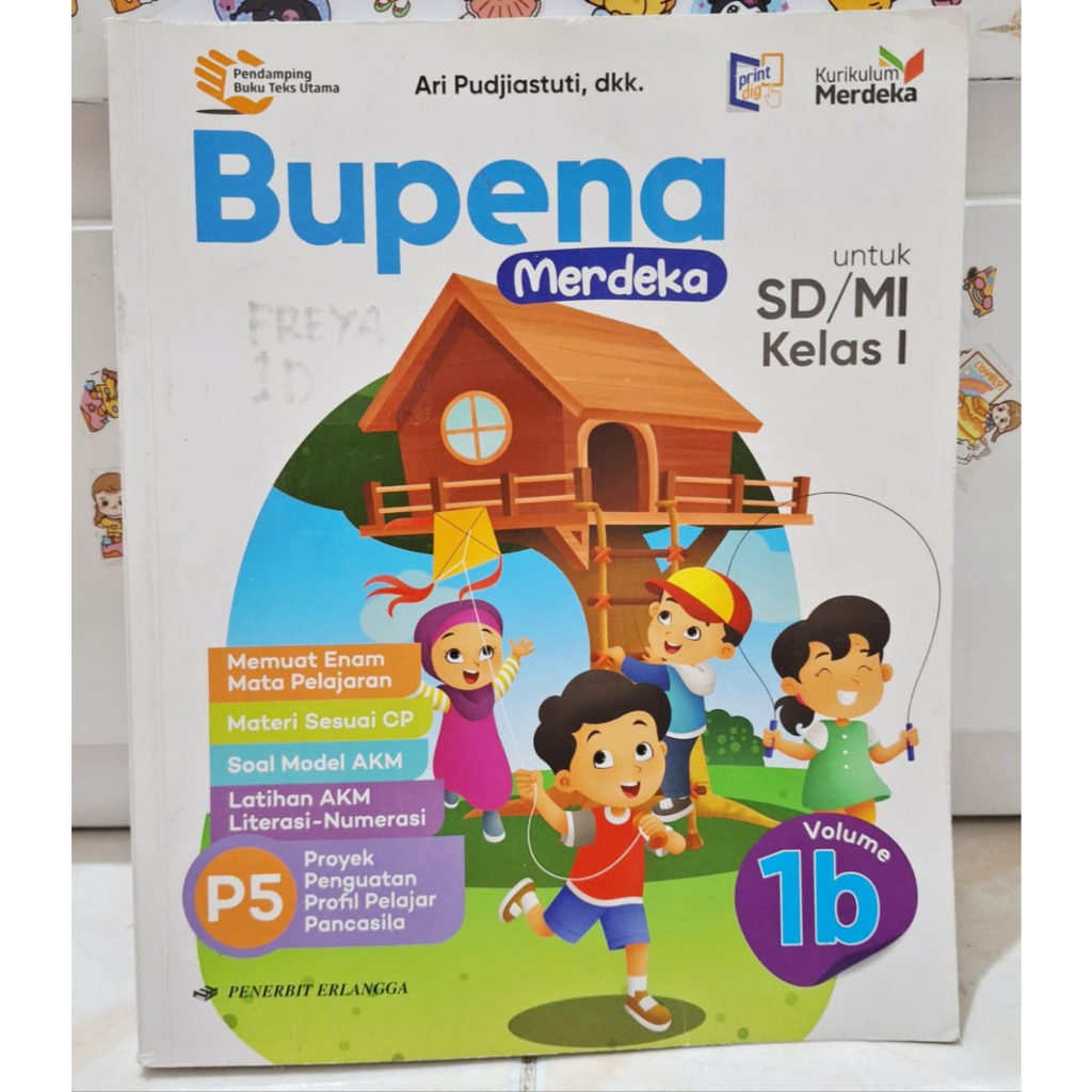 Buku Paket Merk Erlangga Bupena 1b- Kelas 1 SD - Preloved - Bekas
