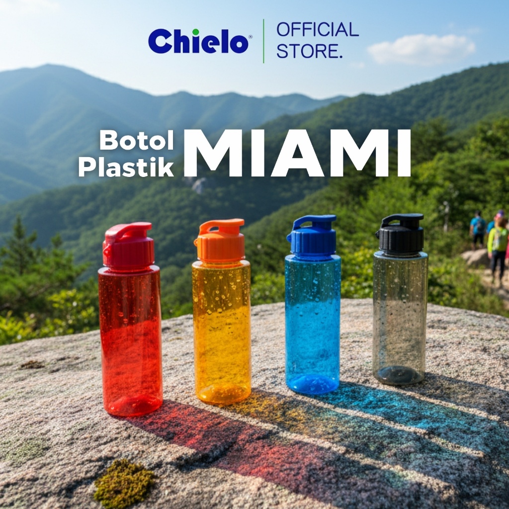 Chielo Miami Botol Plastik Premium 7 X 22 CM Tumbler Wadah Air Minum