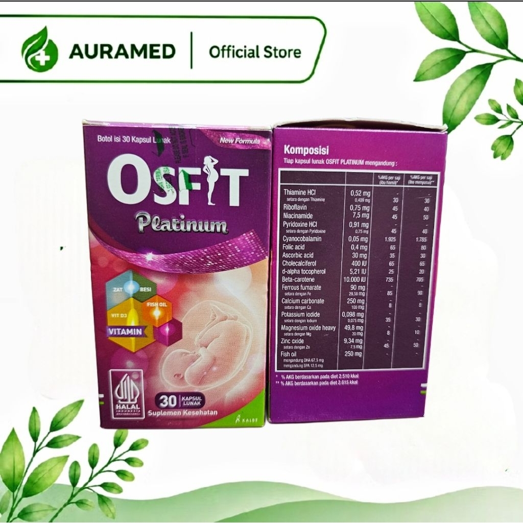 OSFIT PLATINUM MULTIVITAMIN IBU HAMIL D3 - ZAT BESI -FISH OIL