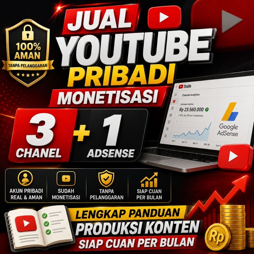 HEYFLASH.CO - Chanel YouTube Monet 3 Chanel + 1 Ads| FULL ALAMI ORGANIK | SUB NYATA | FULL AKSES
