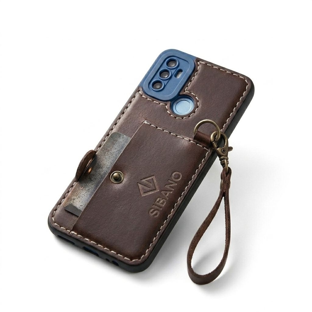 Softcase Hp kulit asli+Slot ATM, SIM, KTP,  Kulit asli Softcase HP+Slot kartu ATM, KTP, SIM(custom n