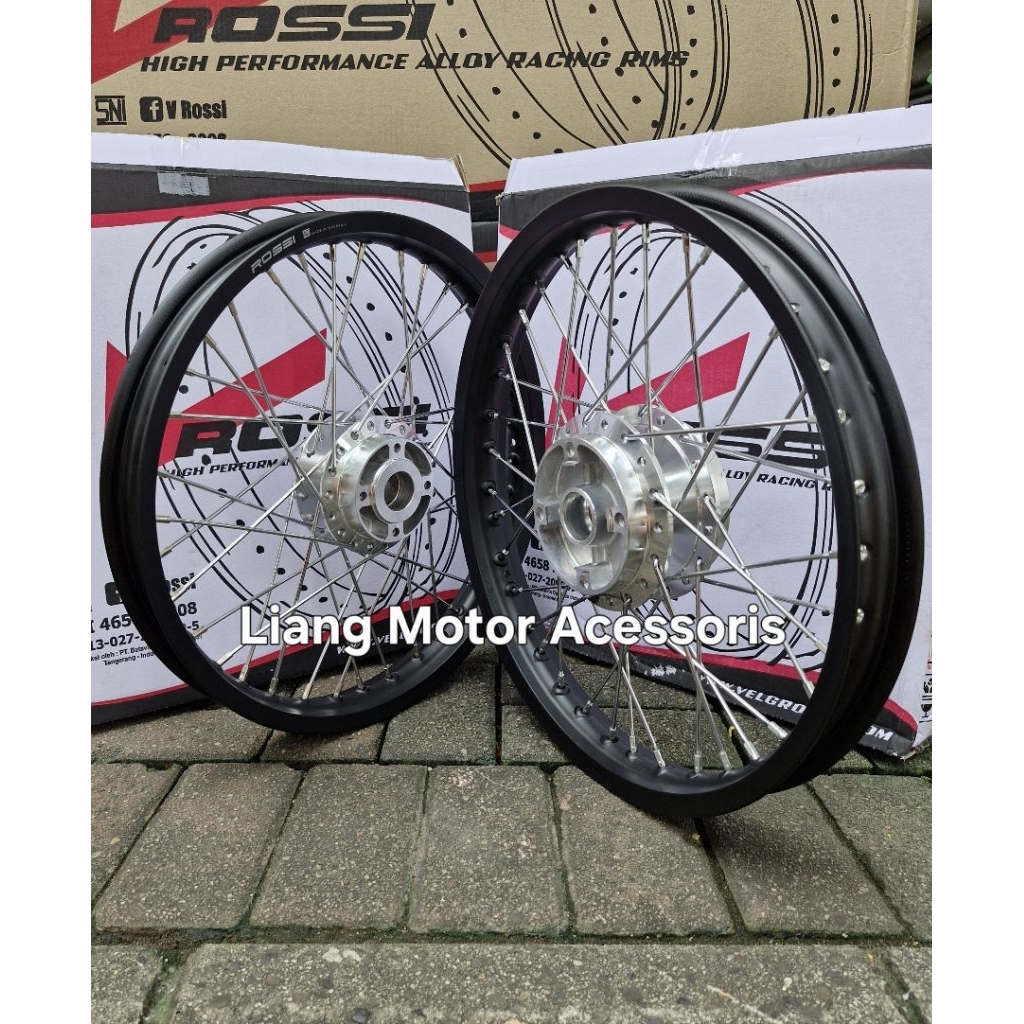 Sepaket Velg VRossi Ring 17 Tromol Set Jari2 - Yamaha New Jupiter MX 135 DD (Double Disc)