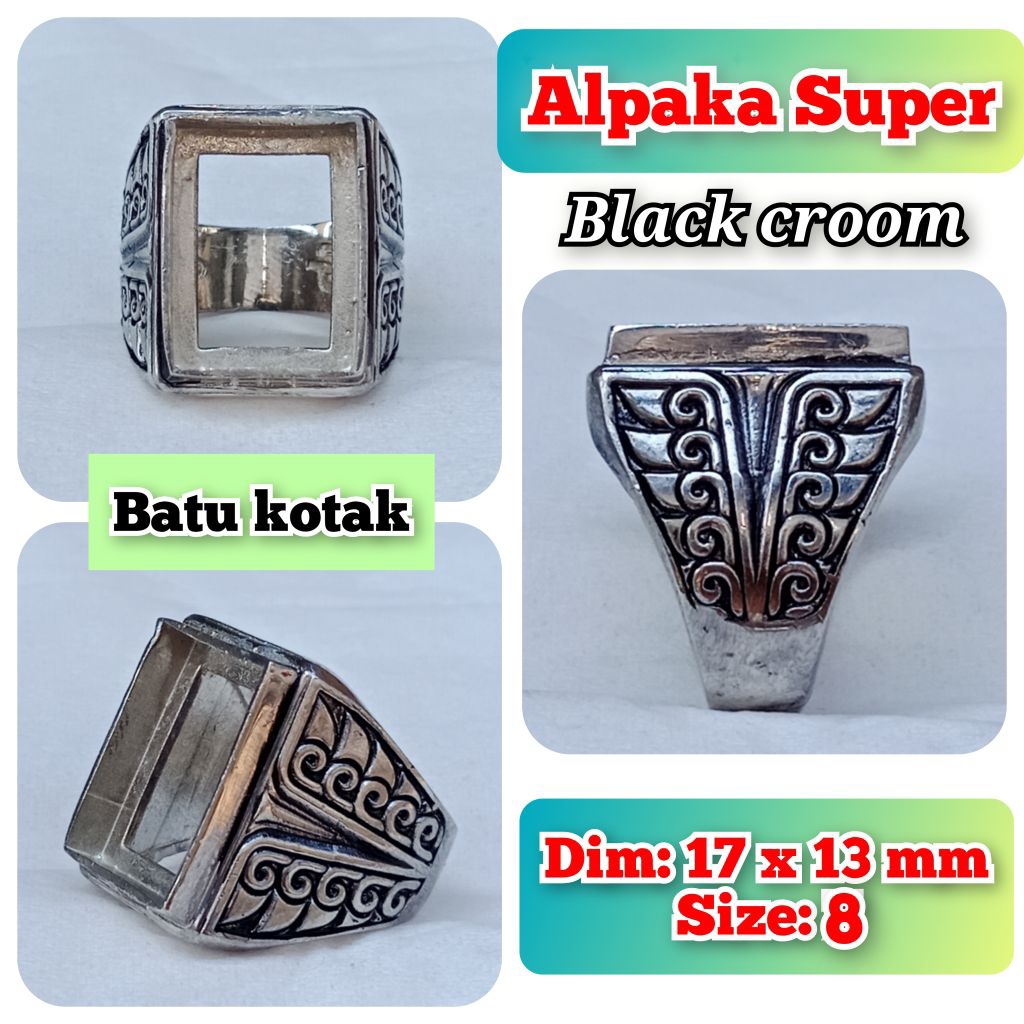 emban batu akik Alpaka super batu kotak.27