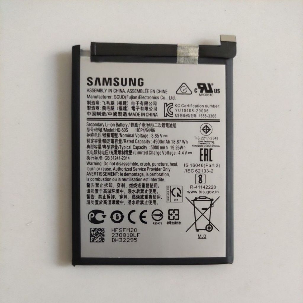 BATERAI SAMSUNG AO2S / AO3S / AO25F / AO37F  FHQ-50S ORIGINAL