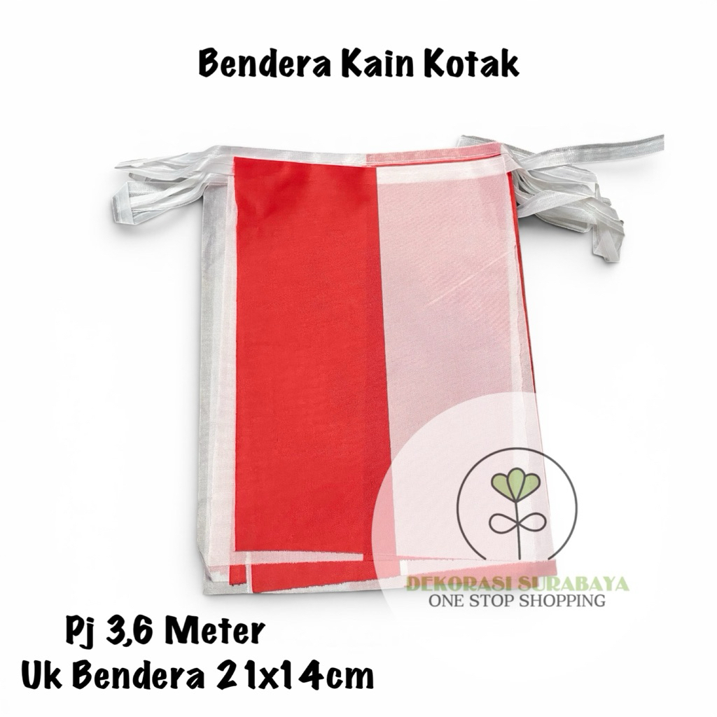 (Kain‼️) Bendera Kain kotak 17 agustus / Bendera merah putih / Bendera tali 17 agustus