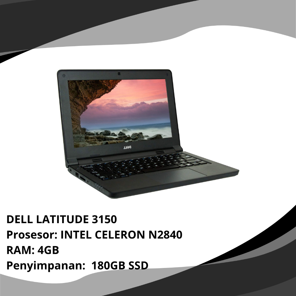 NOTEBOOK DELL LATITUDE 3150 RAM 4GB SSD 180GB INTEL CELERON N2840