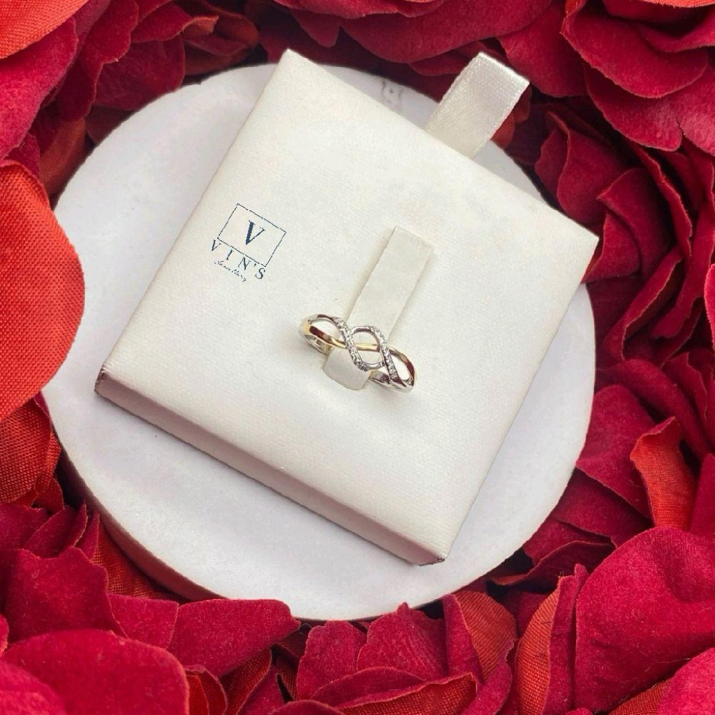 Cincin emas berlian model twist new