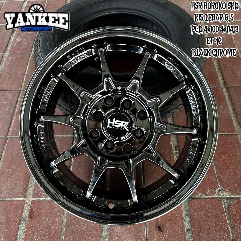 velg ce28 ring 15 hsr boroko srd r15 black chrome jazz yaris brio mobilio freed avanza kijang ayla