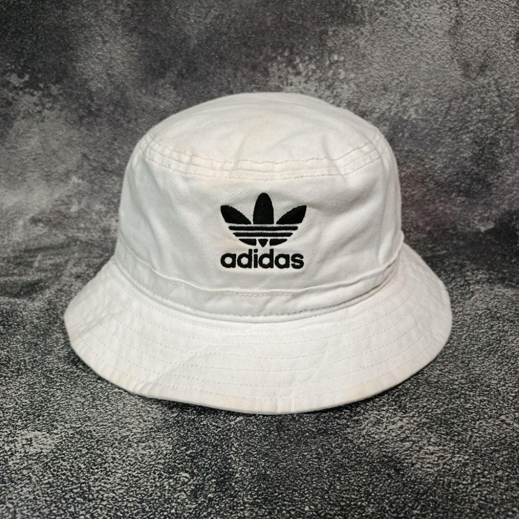 Digidegu Bucket Hat Adidas Trefoil - Putih - Logo Bordir