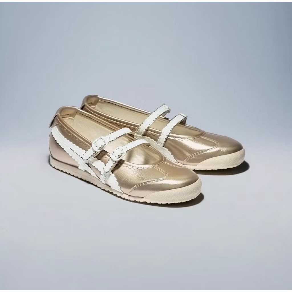 Sepatu Onitsuka Ballet Gold White