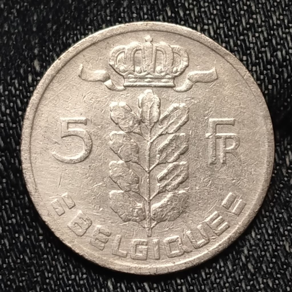 Koin Kuno Belgia 5 Francs 1948-1981