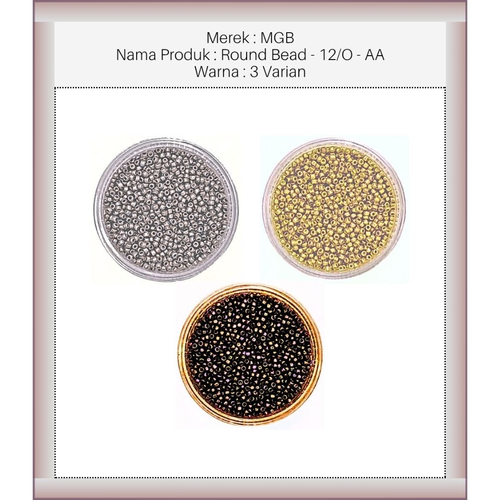 MGB™ - 12/0 - AA - MGB Manik 12/0 - MGB Payet 12/0 - MGB Payet 12/O - Manik MGB 12/O - Payet MGB 12/