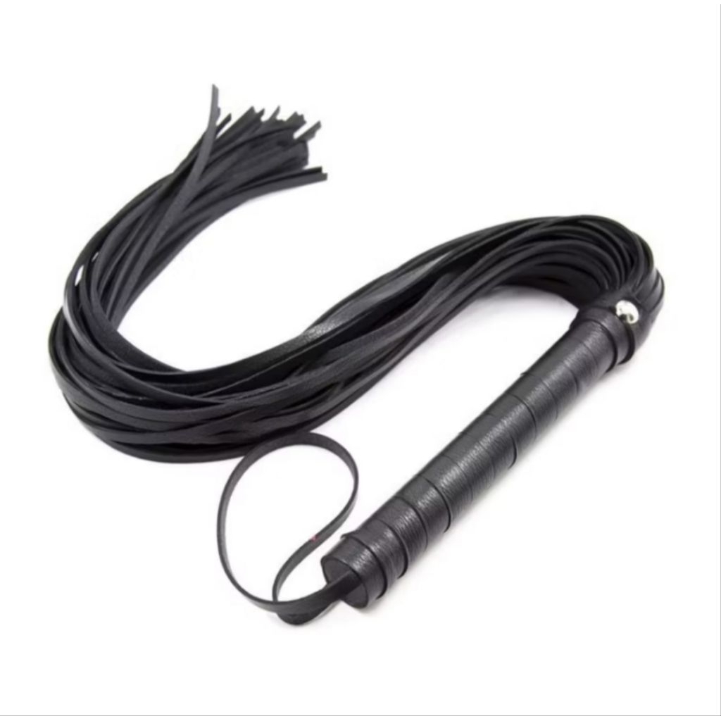Halloween prank cambuk kulit cosplay whip pecut hitam