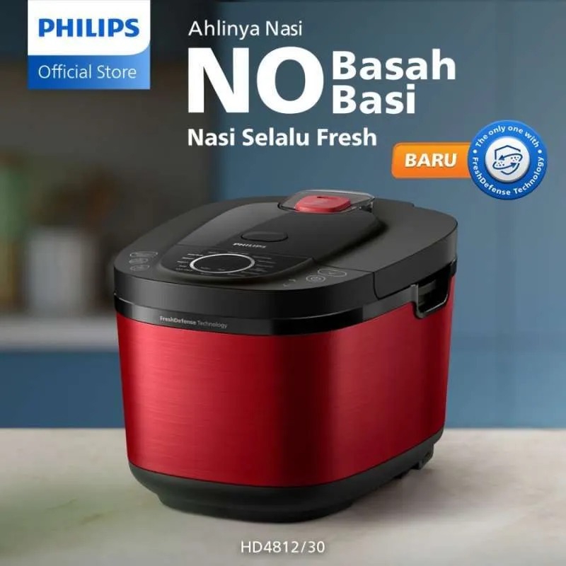 PHILIPS Magic Com Digital HD-4812/30 Red 1.8L