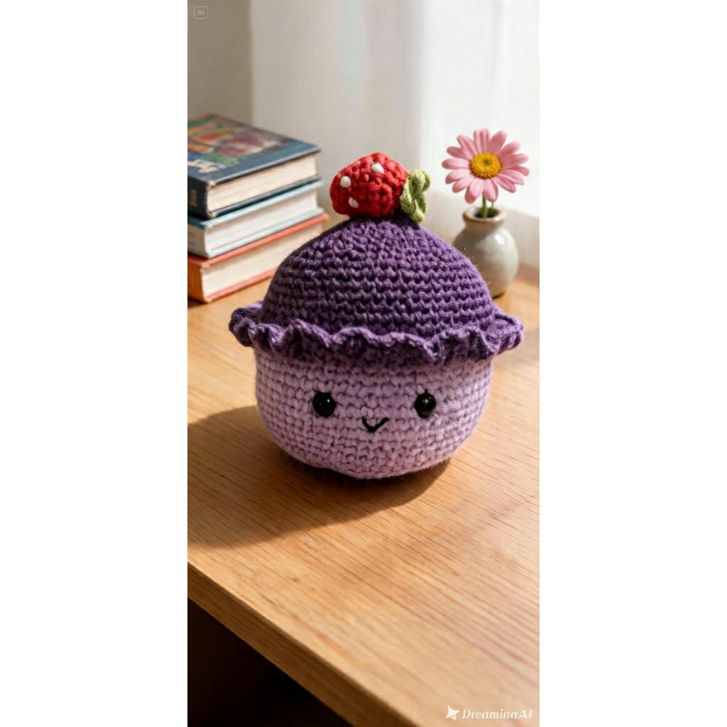 Pin cushion cupcake amigurumi