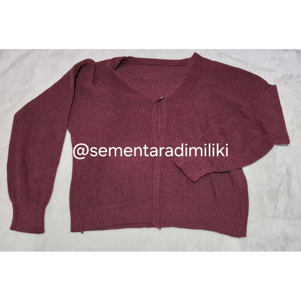 cardigan maroon