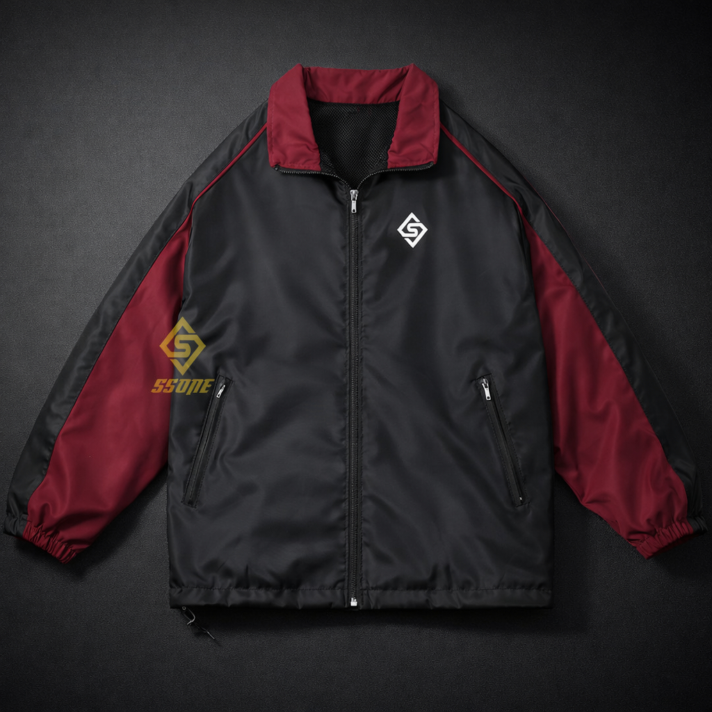 Jaket Tracktop Parasut Vintage Brand Ssone - Jaket Windbreakers pria wanita waterproof