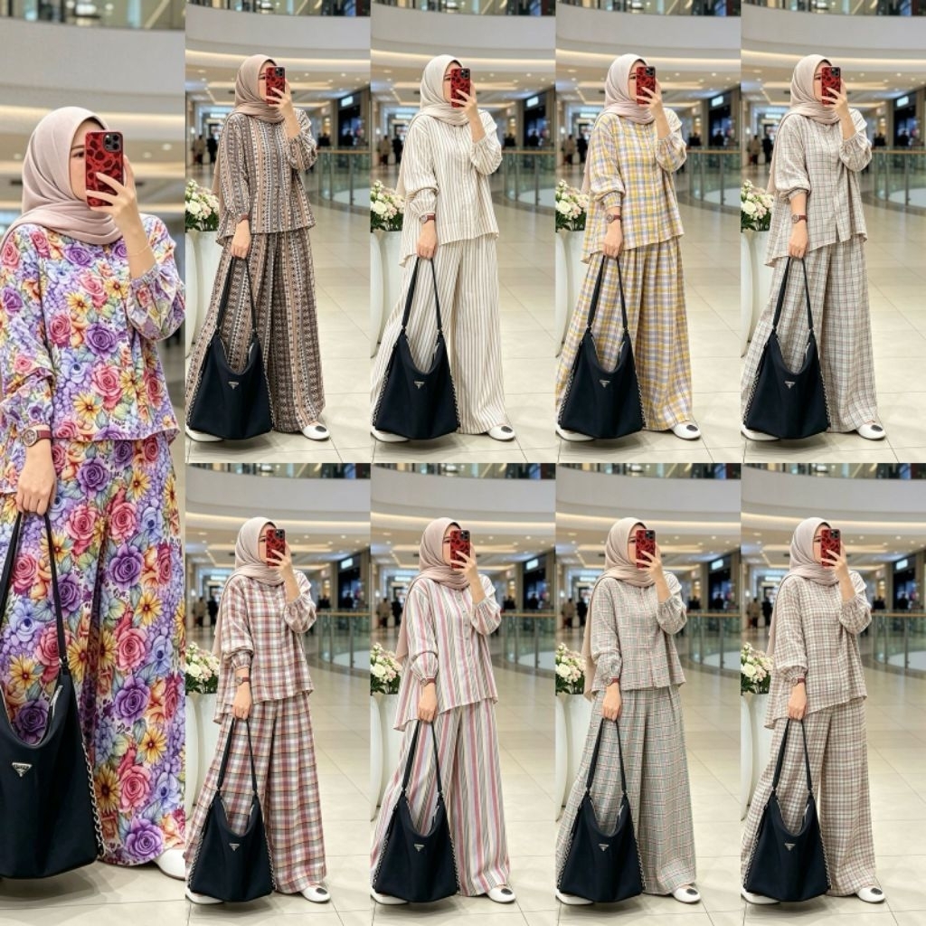 SET KULOT RAYON STELAN WANITA TERBARU KEKINIAN DAN MODIS BEST SELLER