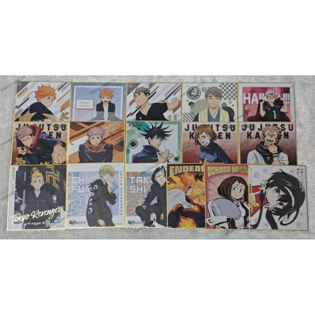 Mini Shikishi Official Haikyuu - Jujutsu Kaisen - Bungo Stray Dogs - My Hero Academia - Tokyo Reveng
