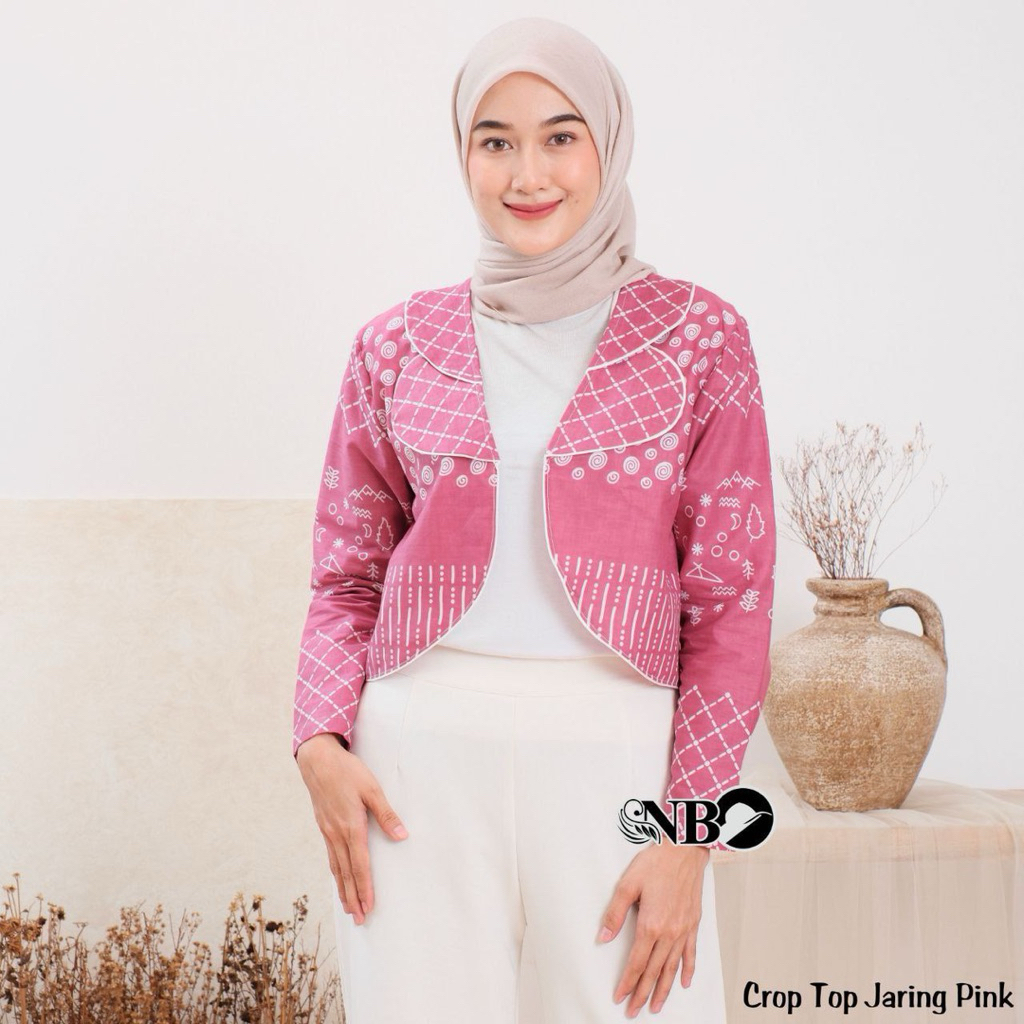 Batik Blazer Crop top terbaru