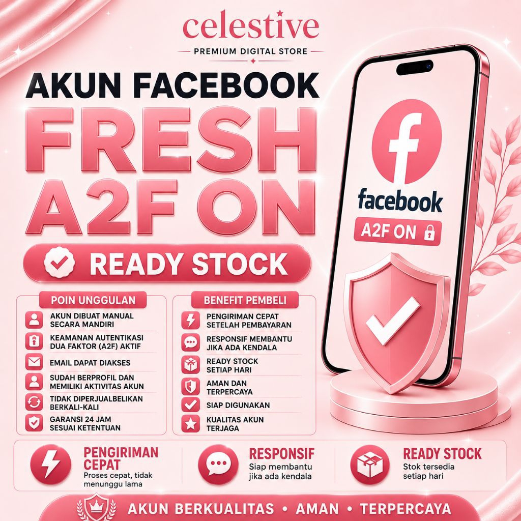 Akun Facebook Fresh A2F On Murah Bergaransi Berkualitas Include Email Anti Hack