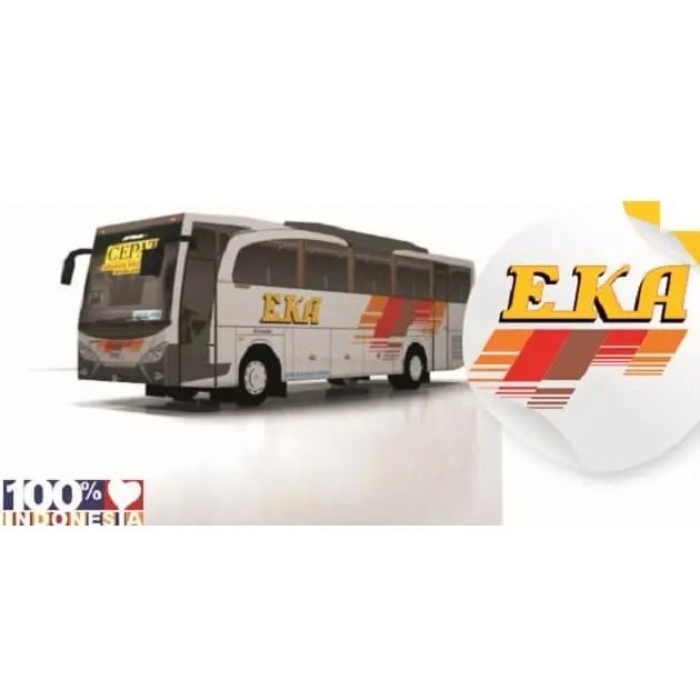DIY Miniatur Bus Jetbus Eka Cepat Papercraft Lembaran