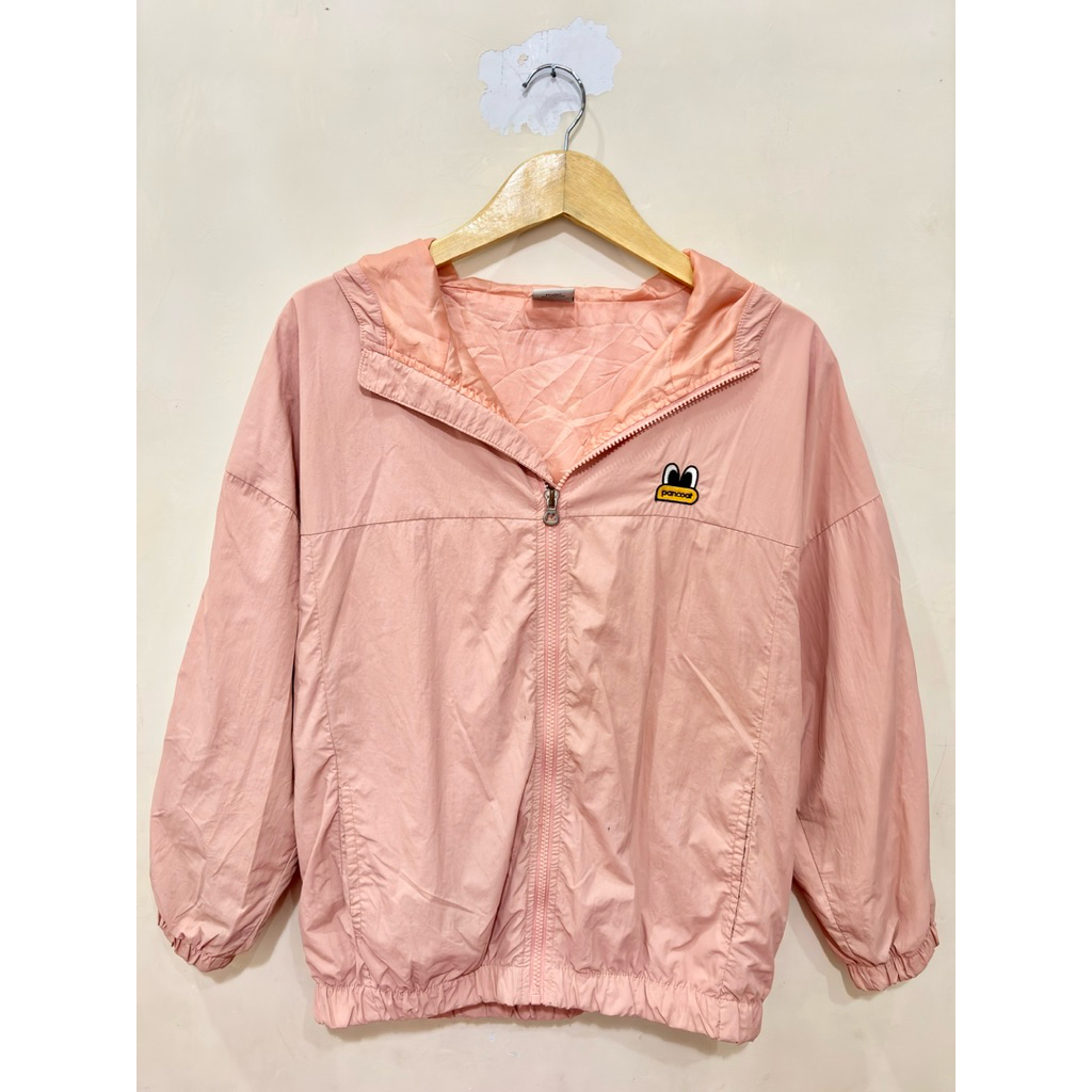 Jaket PANCOAT Halfzip Hoodie Pink Peach ORII 100%
