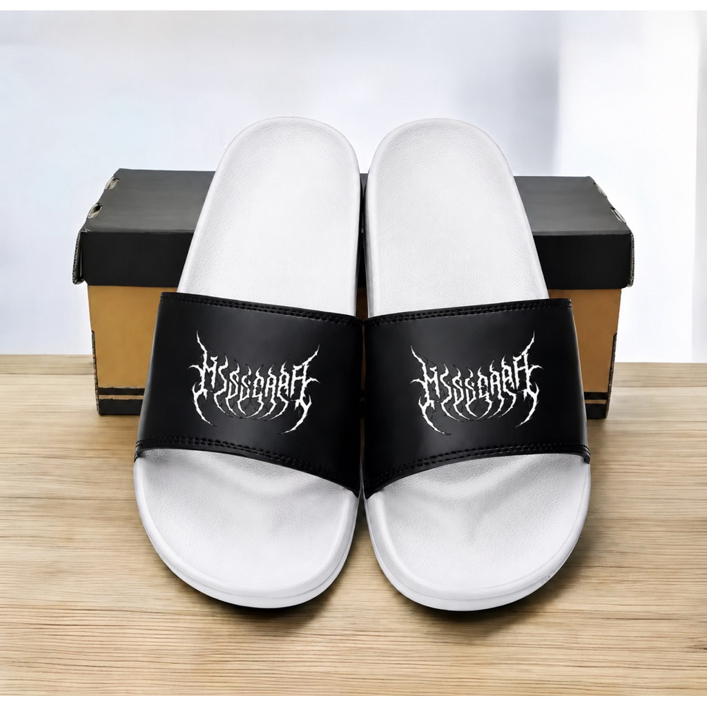 Sandal Freeday Killer Sandal Slop Pria Wanita Unisex Slip On Slide Hitam Putih Motif Slide Terbaru k