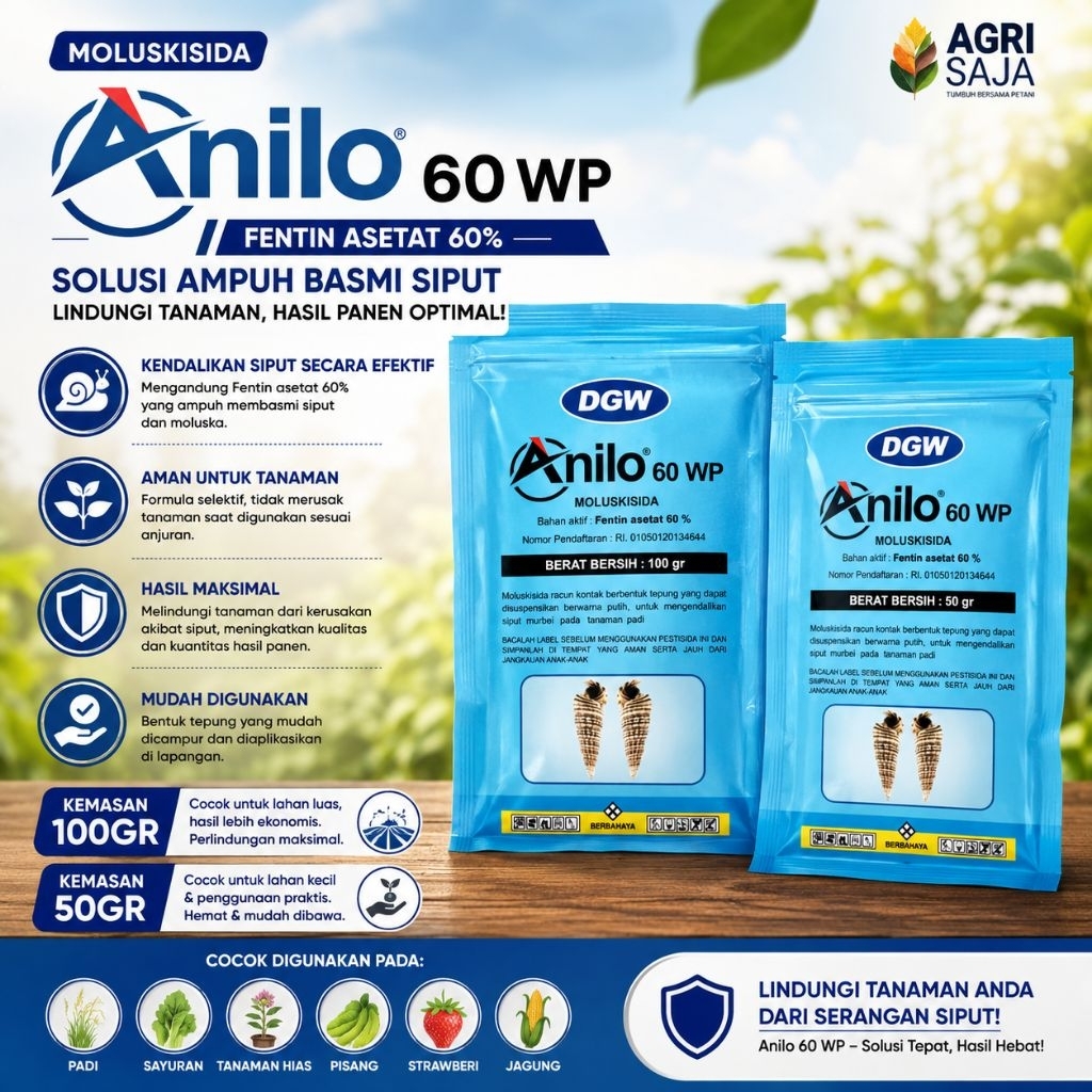 ANILO 100GR obat keong sawah | produk DGW | fentin asetat
