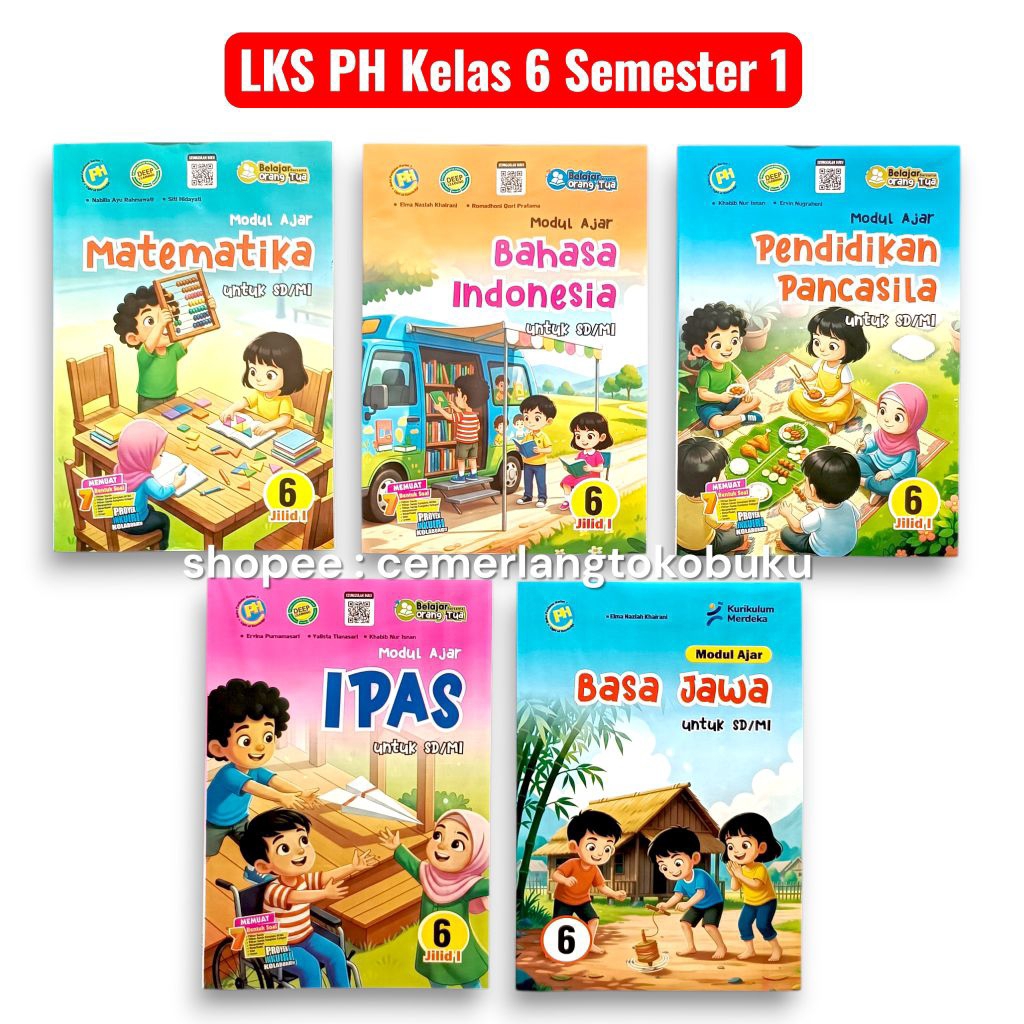 LKS PH Pustaka Persada Kelas 6 SD Kurikulum Merdeka Deep Learning Semester 1 dan 2