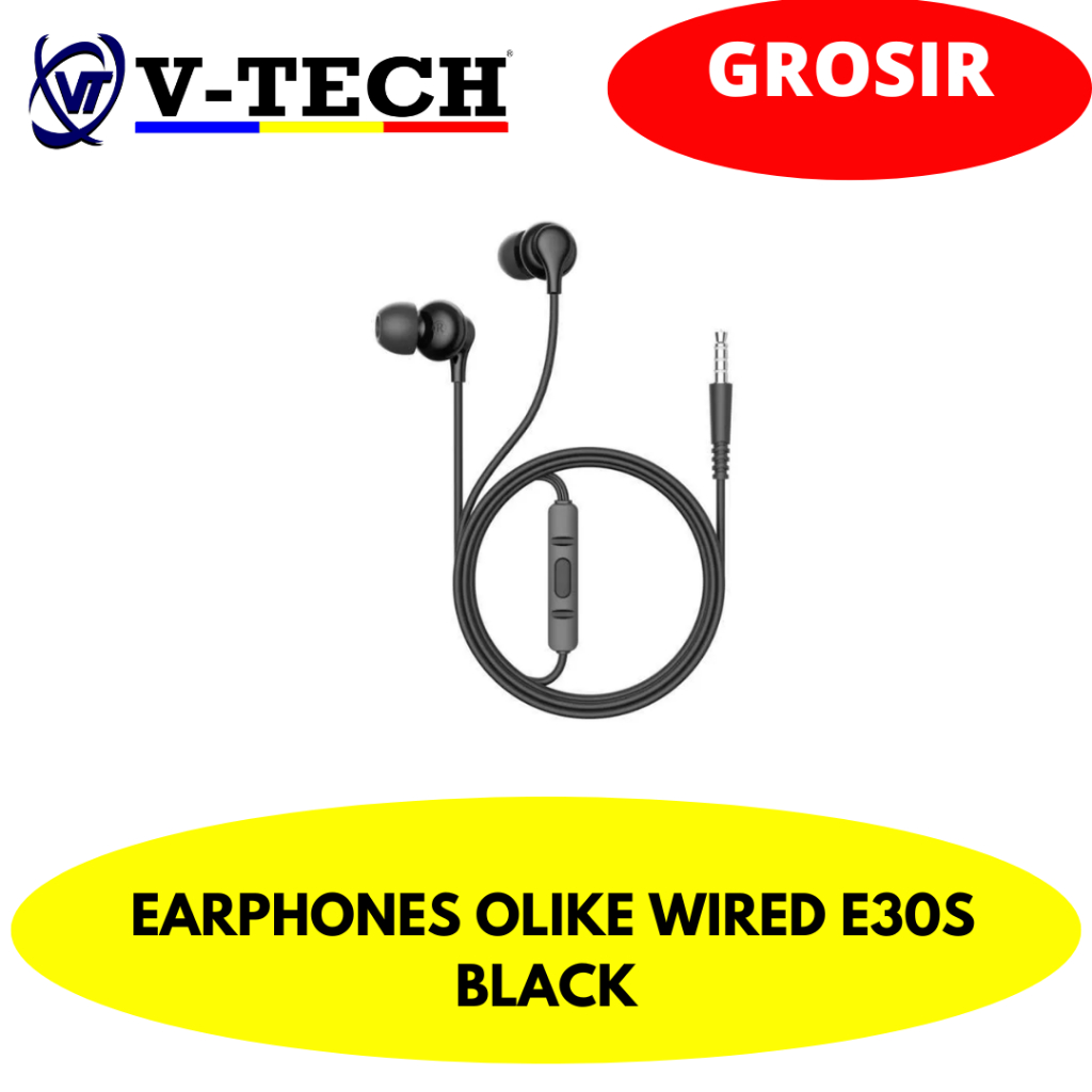 EARPHONES OLIKE WIRED E30S BLACK