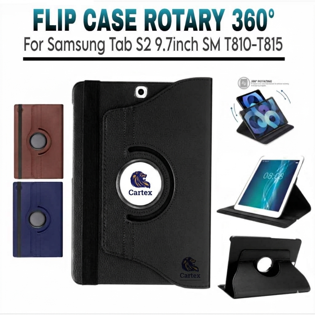 Case Rotary Samsung Tab S2 9.7inci 2015 T810 T815 / Case Tab S2 / case Samsung Tab S2 / casing Samsu