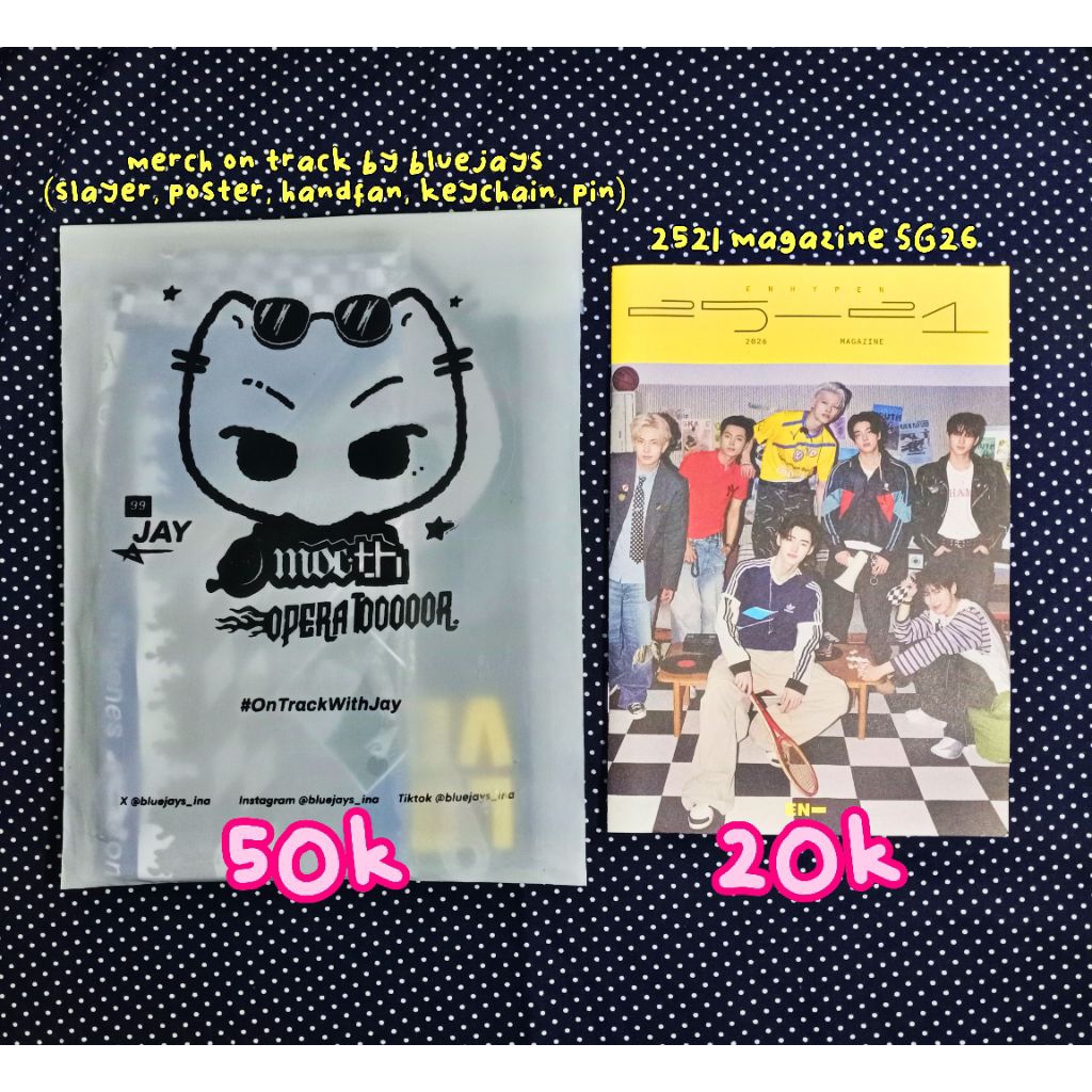 AAB ENHYPEN MERCH ON TRACK BLUEJYAS SLAYER MAGAZINE 2521 SG26 PHOTOSTICK BEAR YUNNIE JAY CHARYBDIS K