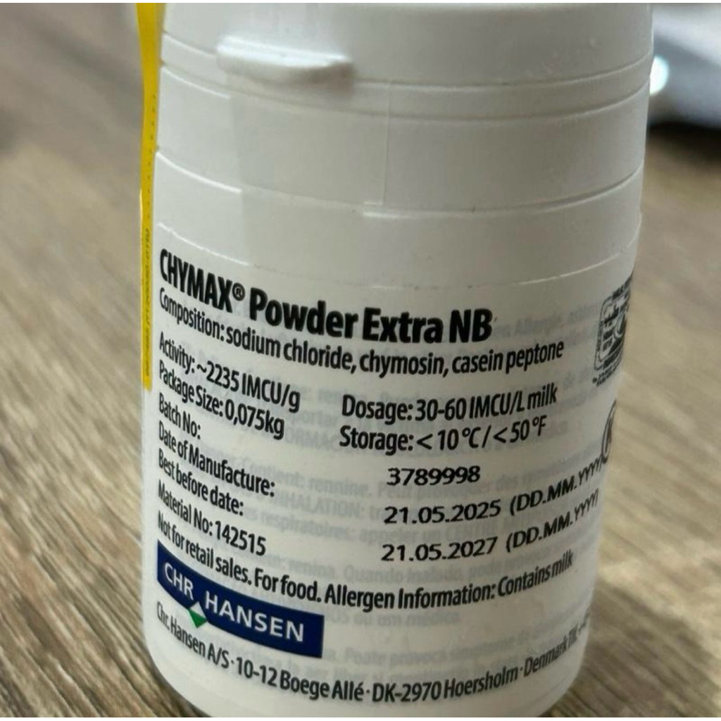 CHYMAX Powder Rennet - CHR HANSEN Denmark - Keju Susu Food