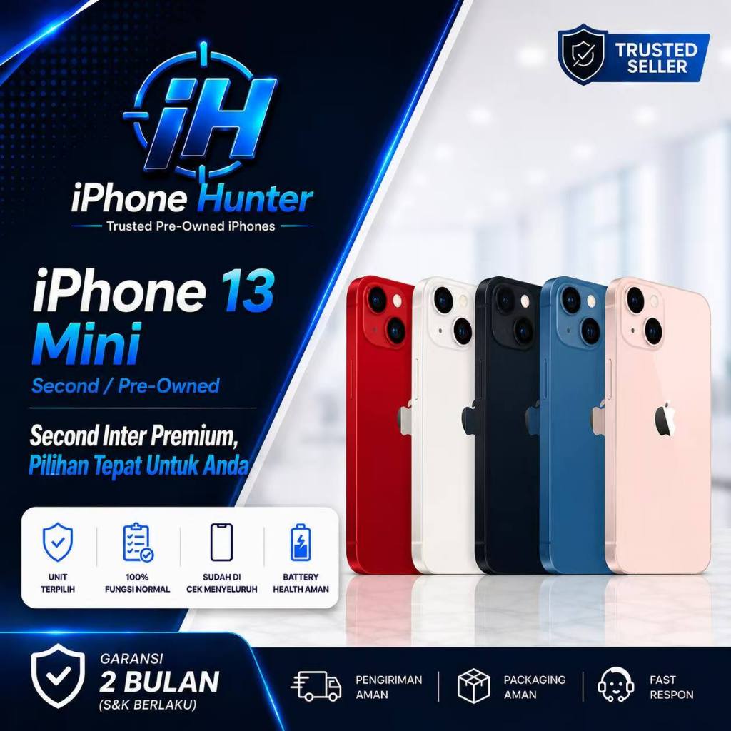 Bekas Inter  iPhone Second 13 MINI 128GB 256GB Ori NO Rekon NO Refurb Fisik Mulus Like New dan Berga