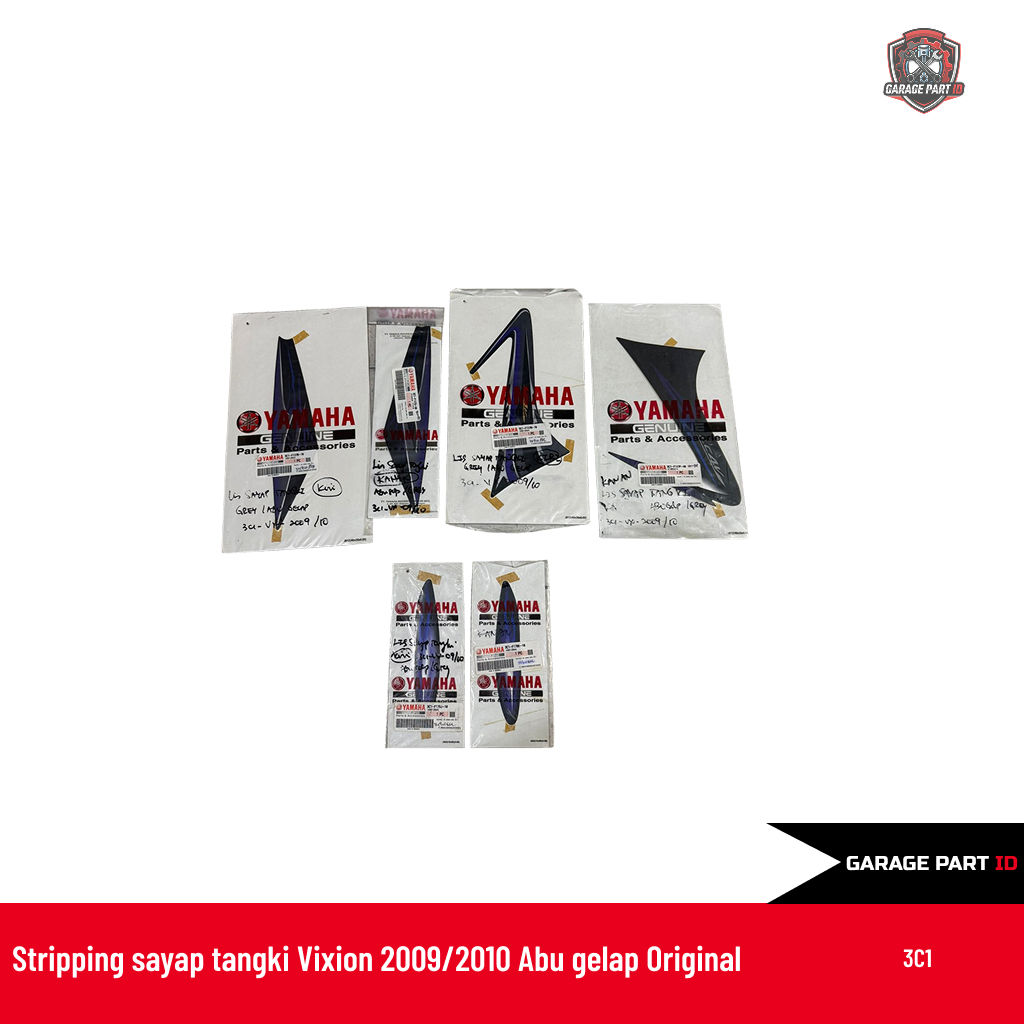 Stripping sayap tangki Vixion 2009/2010 Abu gelap Original