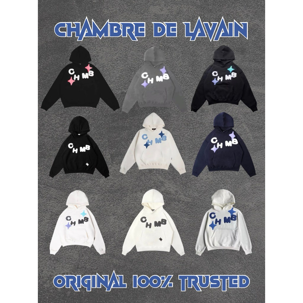 Chambre De Lavain Boxy Hoodie 100% Original Free Paperbag / Chambre Bedstar Black / Chambre Bedstar 